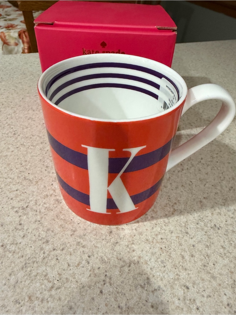 Kate Spade Mug K to the letter by Lenox monogram Mug New